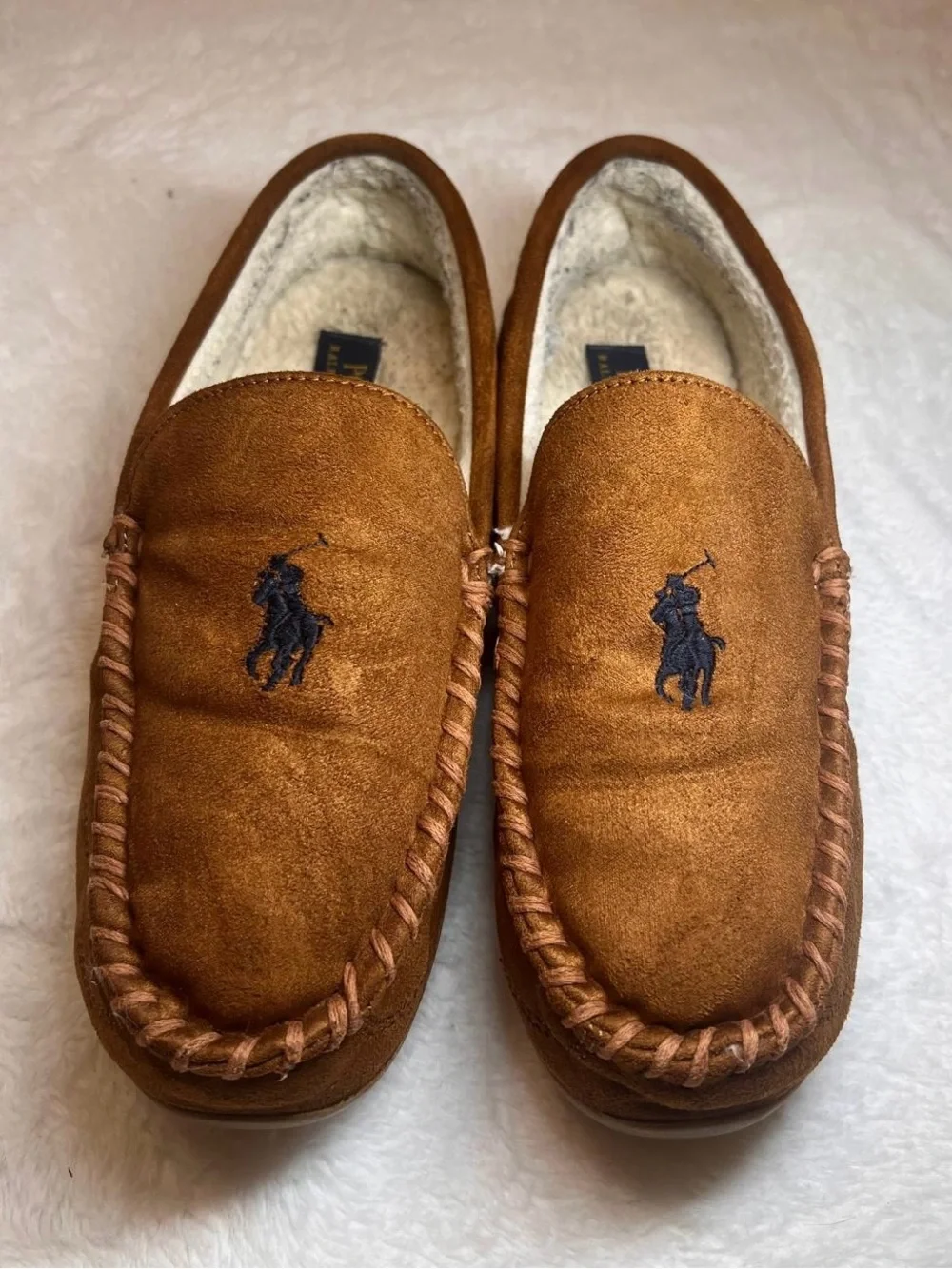 Polo by Ralph Lauren Tan Suede Slip-On Moccasin Loafers